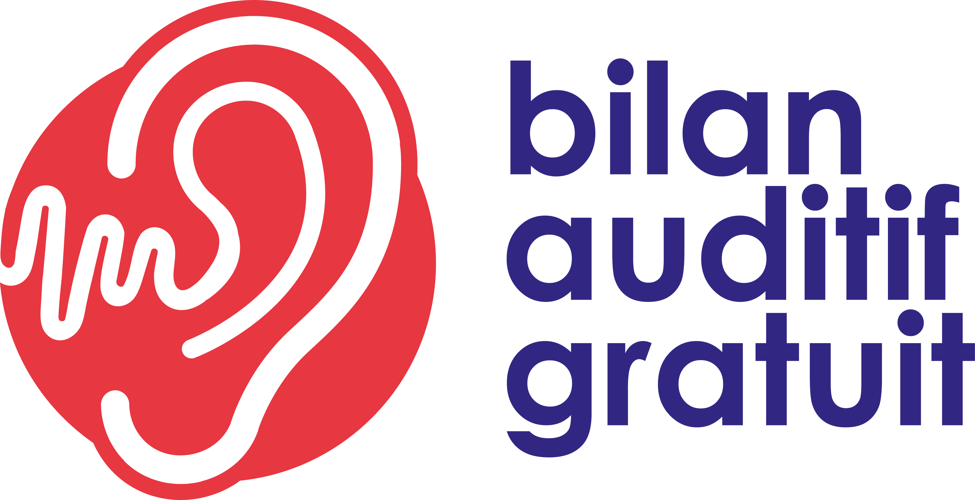 Logo Bilan Auditif Gratuit rouge