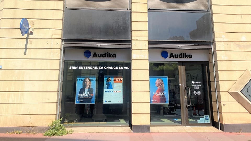 Façade du centre auditif Audika Montpellier Arceaux
