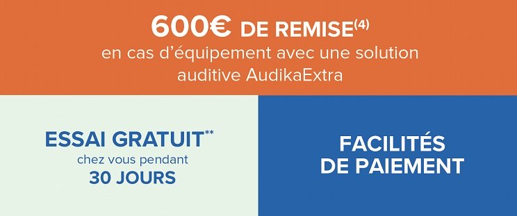 Offre de remise 600 euros Audika Extra
