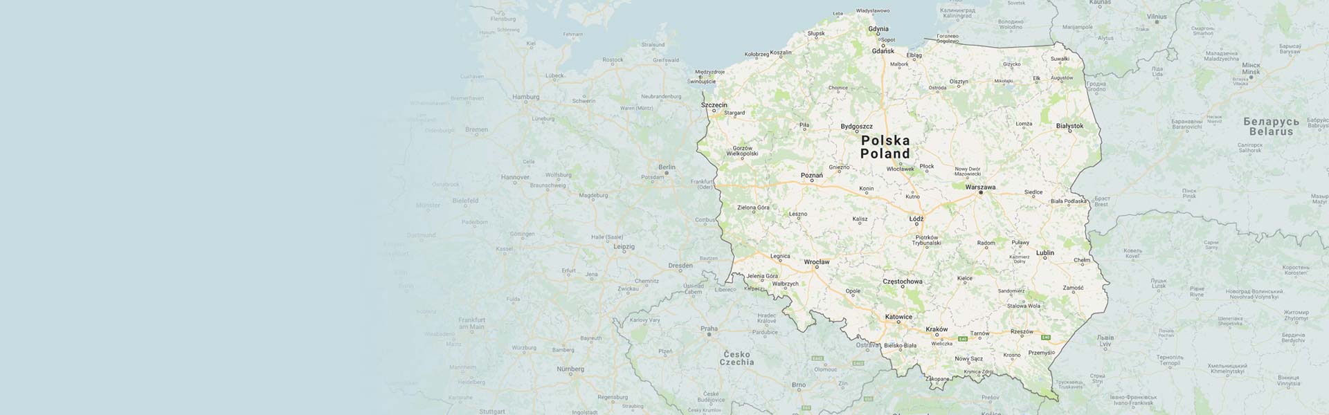 Mapa Europy z zaznaczonym terytorium Polski