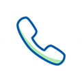 Ikona przedstawiająca słuchawkę telefonu stacjonarnego na białym tle.