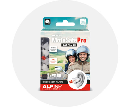 Uniwersalne ochronniki słuchu Alpine MotoSafe Pro.