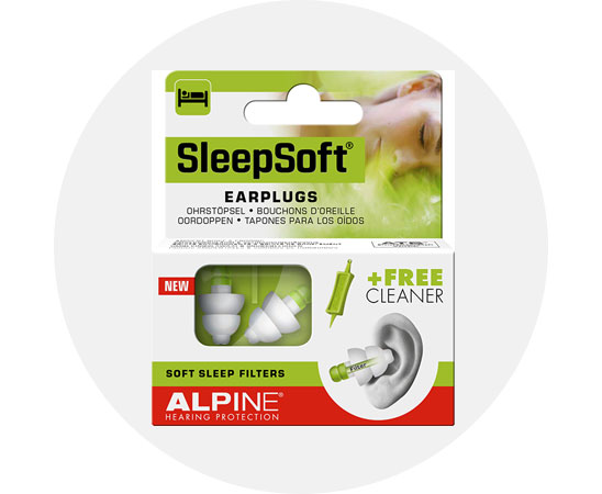 Uniwersalne ochronniki słuchu Alpine SleepSoft.