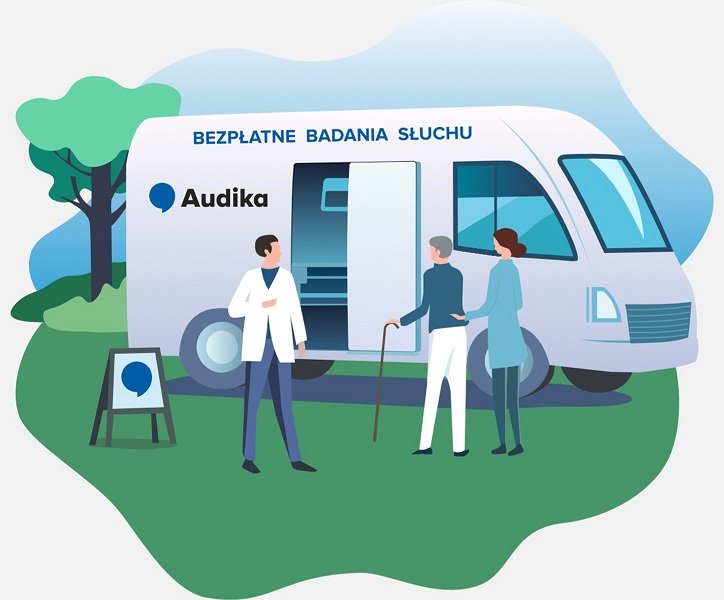 Audikabus to mobilny gabinet badania słuchu.