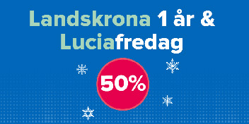 Bild med Landskrona 1 år och Luciafredag 50%