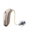 Bild på beige hörapparat som heter minirite. Hörapparaten är diskret.