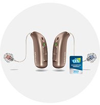 Bild på hörapparat hos Audika och hos Audika kan du få olika förmåner om du blir kund.