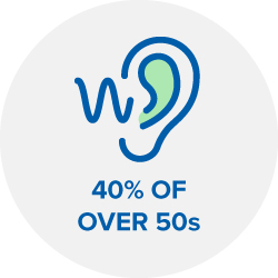 40 percent of over 50s have a hearing loss