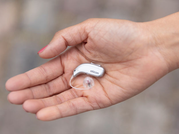 Images shows hearing aids Oticon More