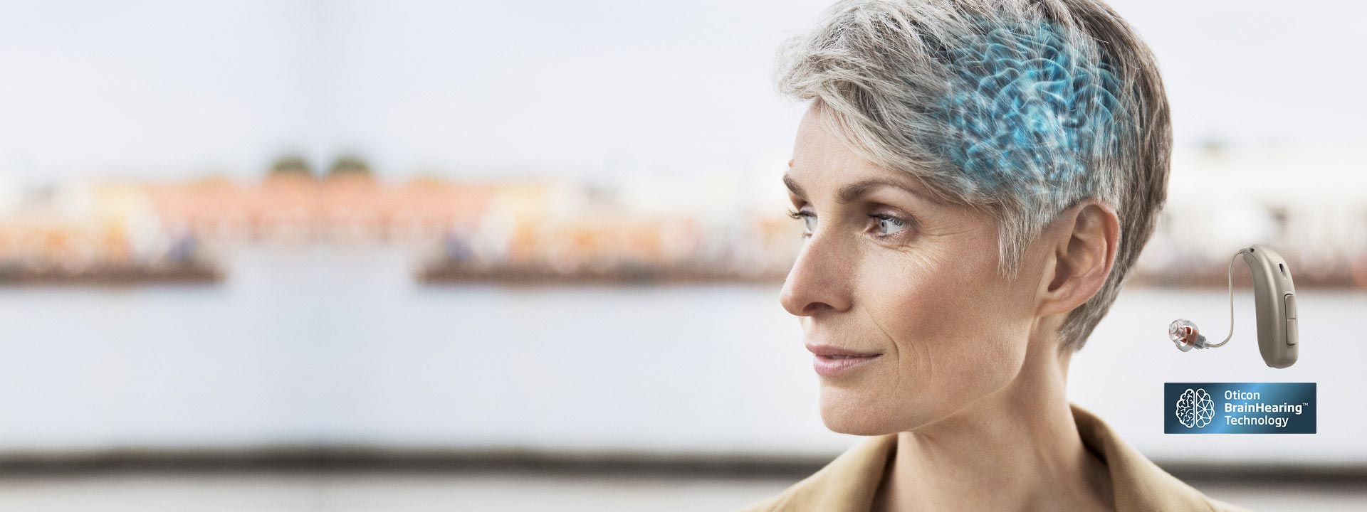 Image shows woman with blue mark at the brain